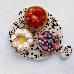 Puglia Black Splatter Ceramic Serving Board, 25cm