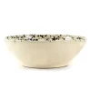 Puglia Black Splatter Large Salad Bowl, 28cm