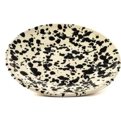 Puglia Black Splatter Side Plate, 19cm