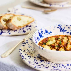 Puglia Blue Splatter Pasta Bowl, 29cm