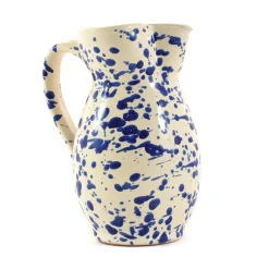 Puglia Blue Splatter Pitcher