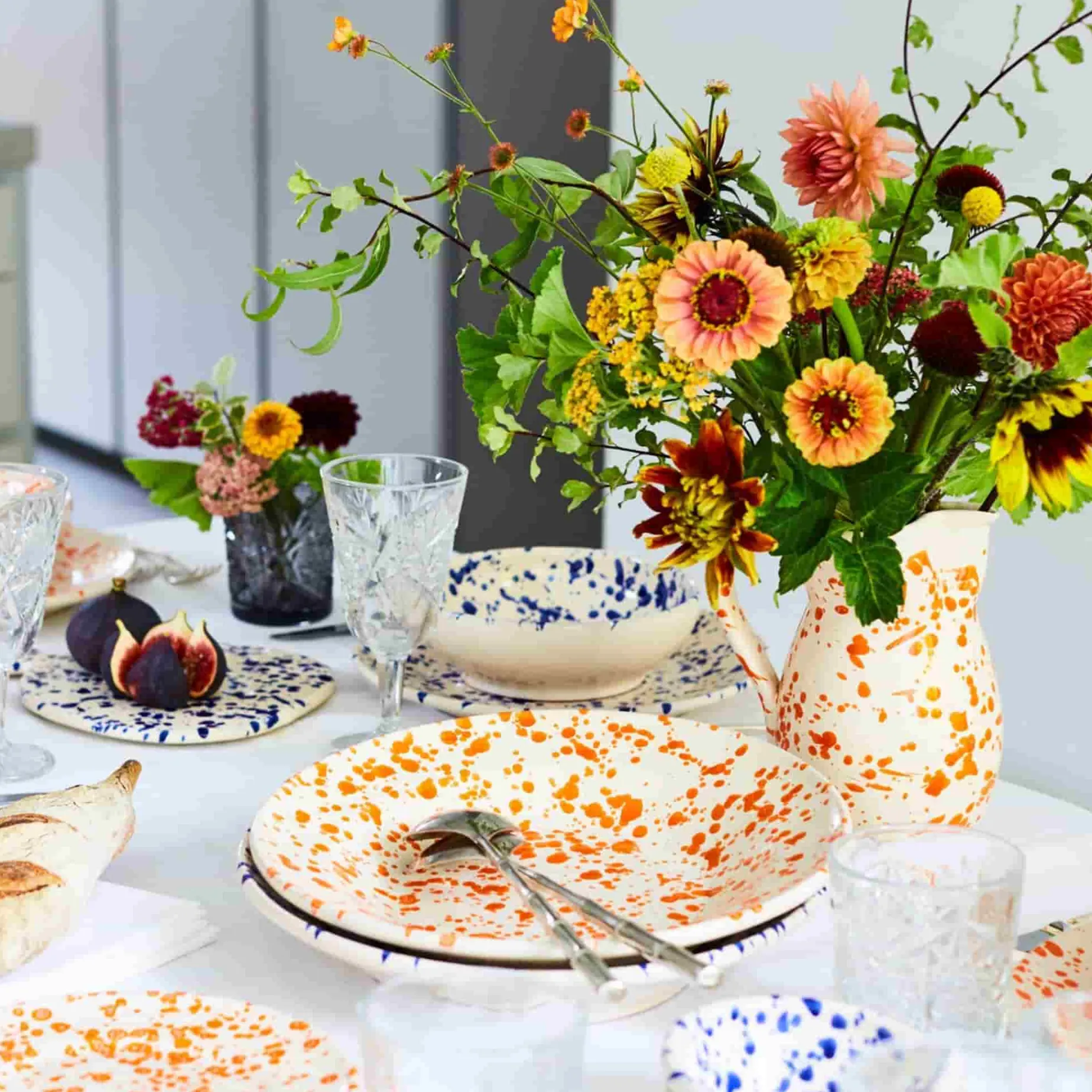 Puglia Blue Splatter Serving Board, 25cm