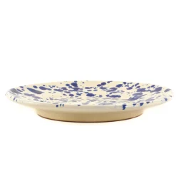 Puglia Blue Splatter Side Plate, 19cm