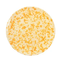 Puglia Dark Yellow Splatter Dinner Plate, 27cm