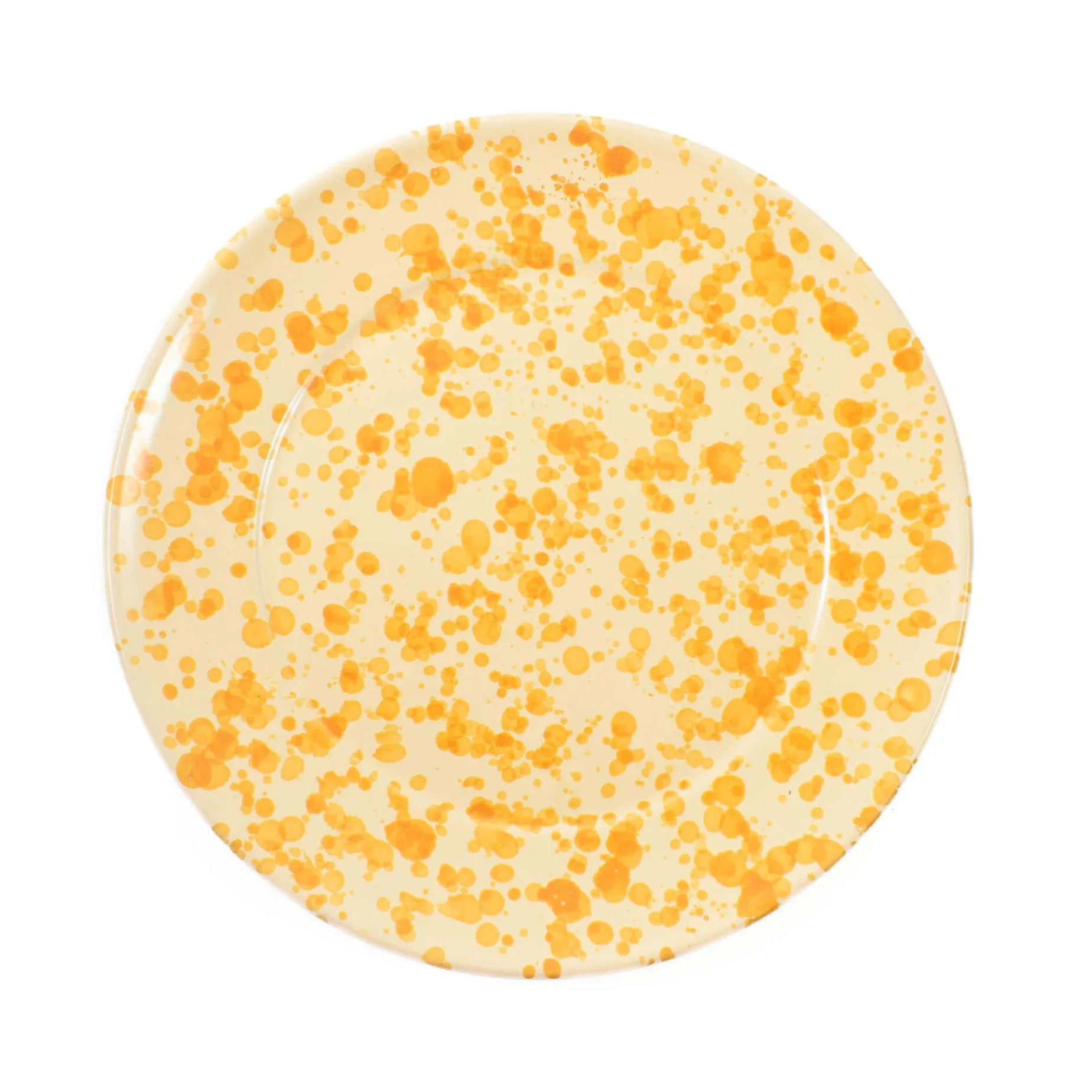 Puglia Dark Yellow Splatter Dinner Plate, 27cm