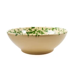 Puglia Green Splatter Large Salad Bowl, 28cm