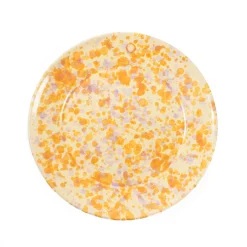 Puglia Lilac and Yellow Splatter Dinner Plate, 27cm