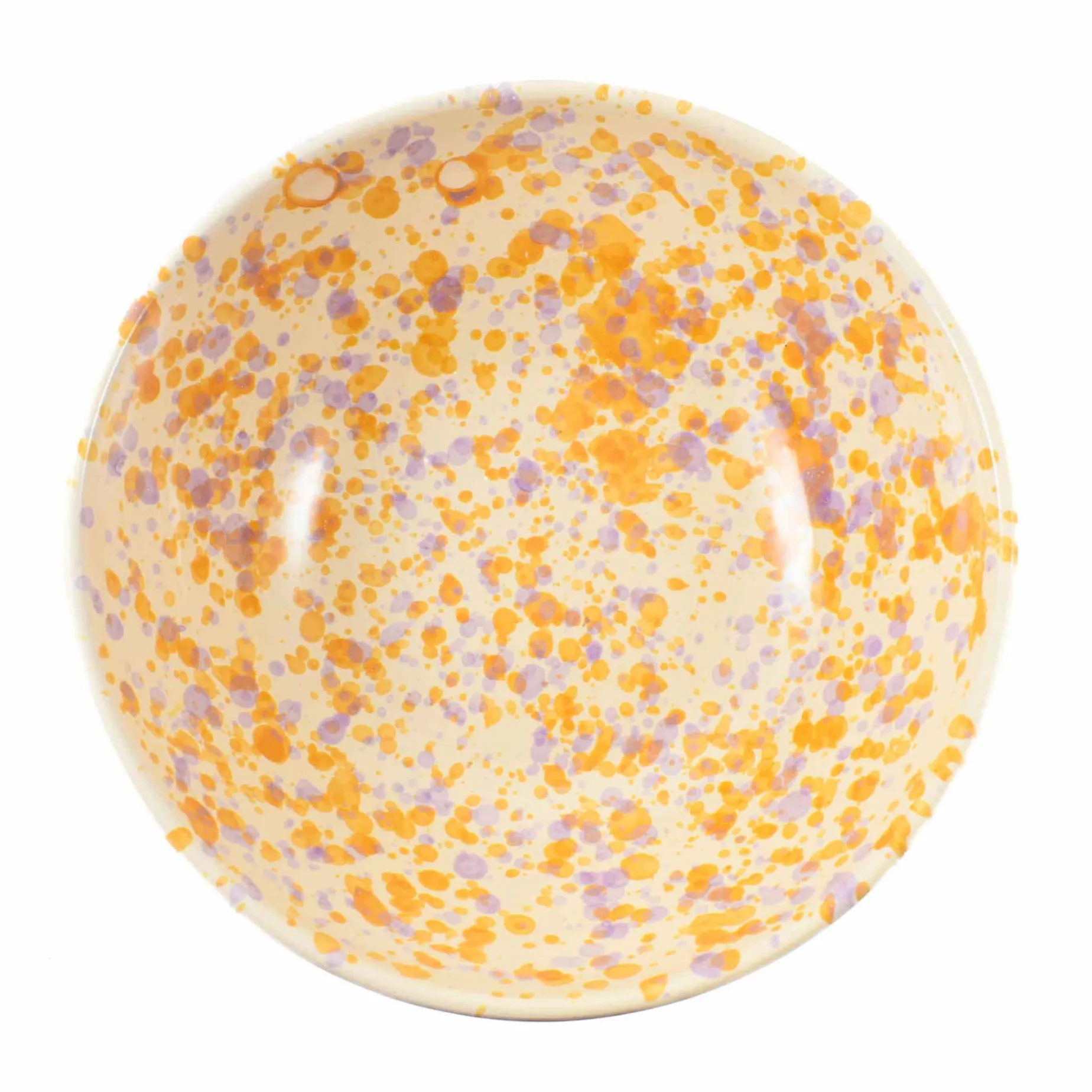 Puglia Lilac and Yellow Splatter Large Salad Bowl, 28cm