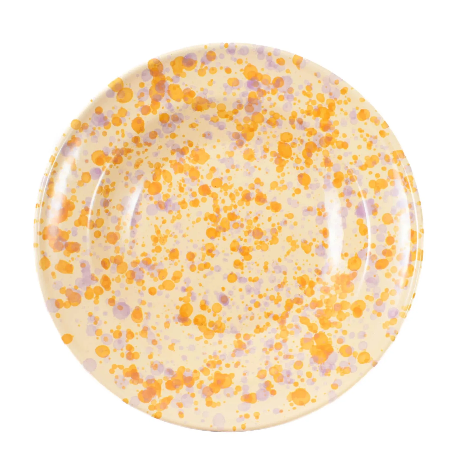 Puglia Lilac and Yellow Splatter Pasta Bowl, 29cm