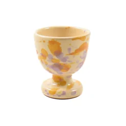 Puglia Lilac and Yellow Splatter Egg Cup