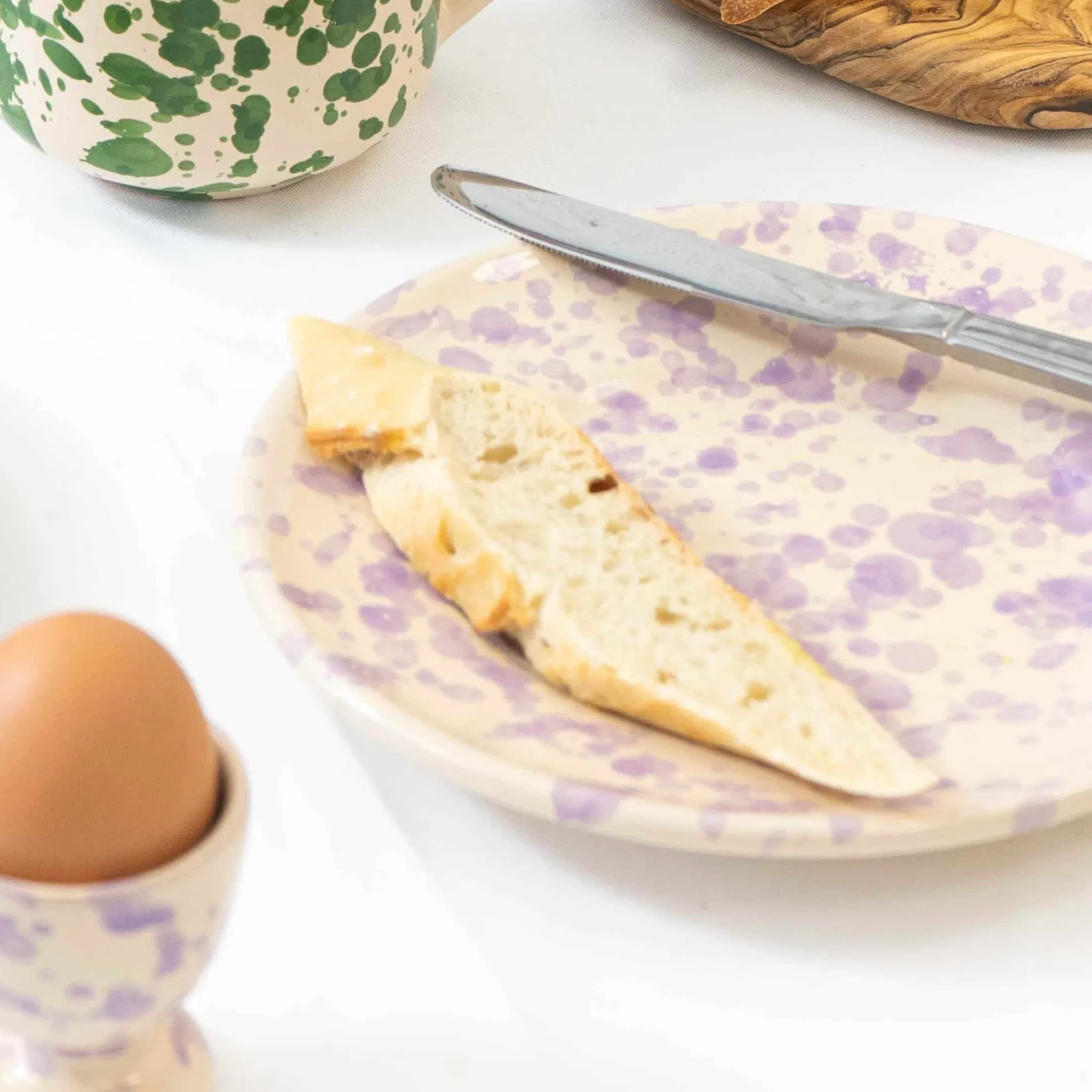 Puglia Lilac Splatter Egg Cup