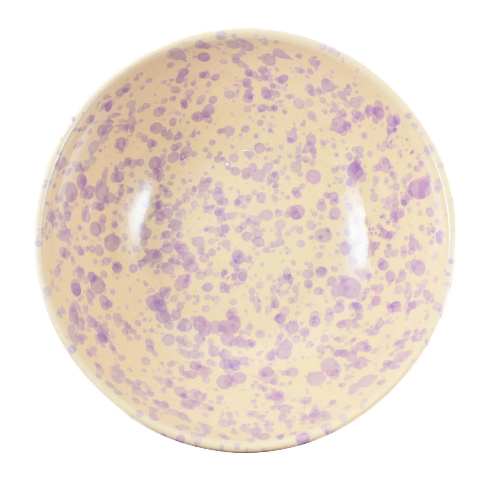 Puglia Lilac Splatter Large Salad Bowl, 28cm