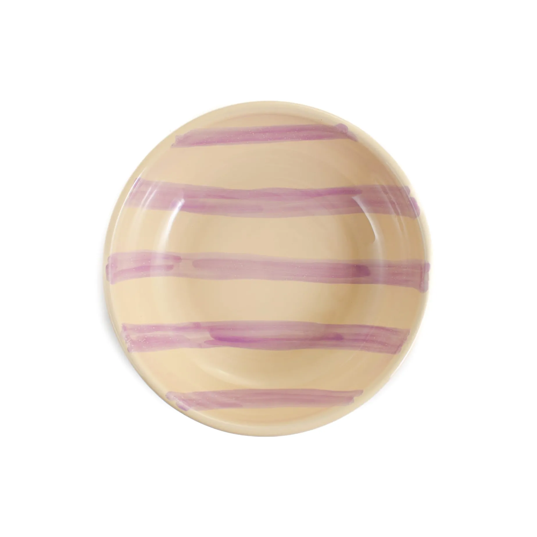Puglia Lilac Stripe Bowl, 19cm