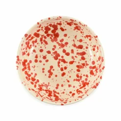 Puglia Red Splatter Bowl, 19cm