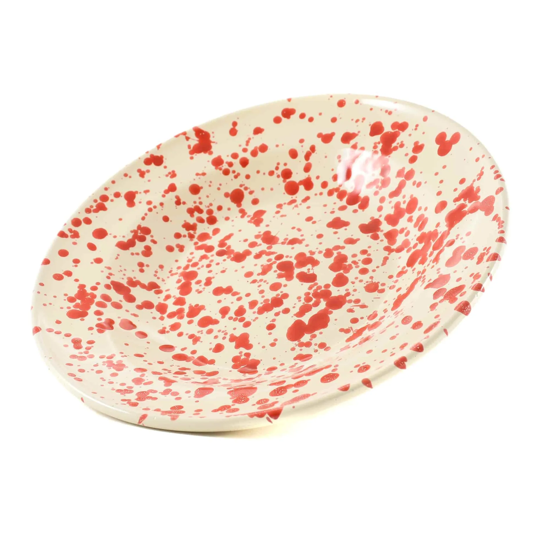 Puglia Red Splatter Pasta Bowl, 29cm