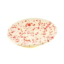 Puglia Red Splatter Side Plate, 19cm