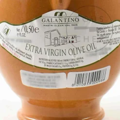 Puglian Extra Virgin Olive Oil in Brown Amphora Bottle, 500ml
