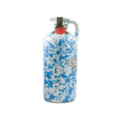 Puglian Extra Virgin Olive Oil in Light Blue Splatter Ceramic Bottle, 500ml