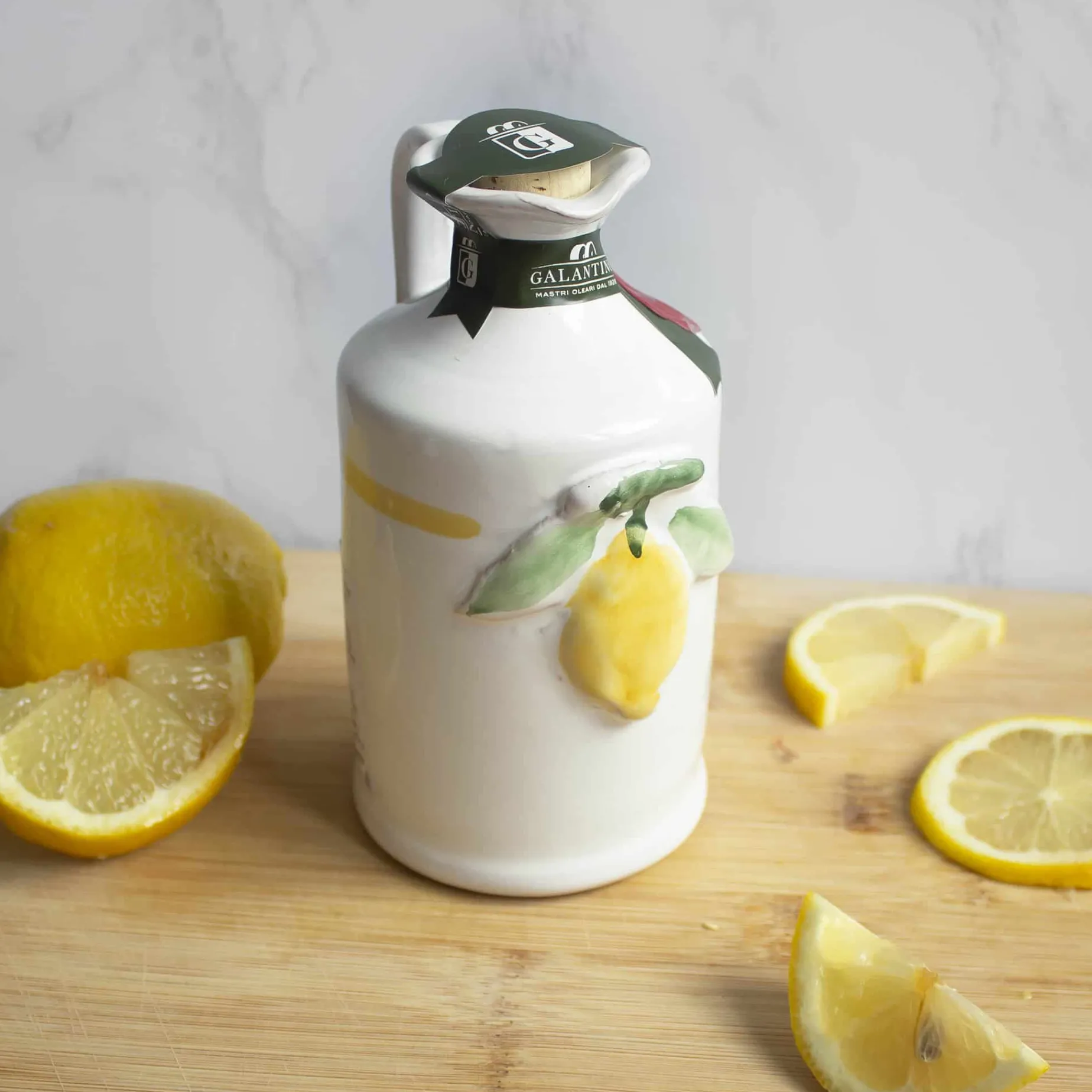 Puglian Olive Oil with Lemon in Terracotta Bottle, 250ml