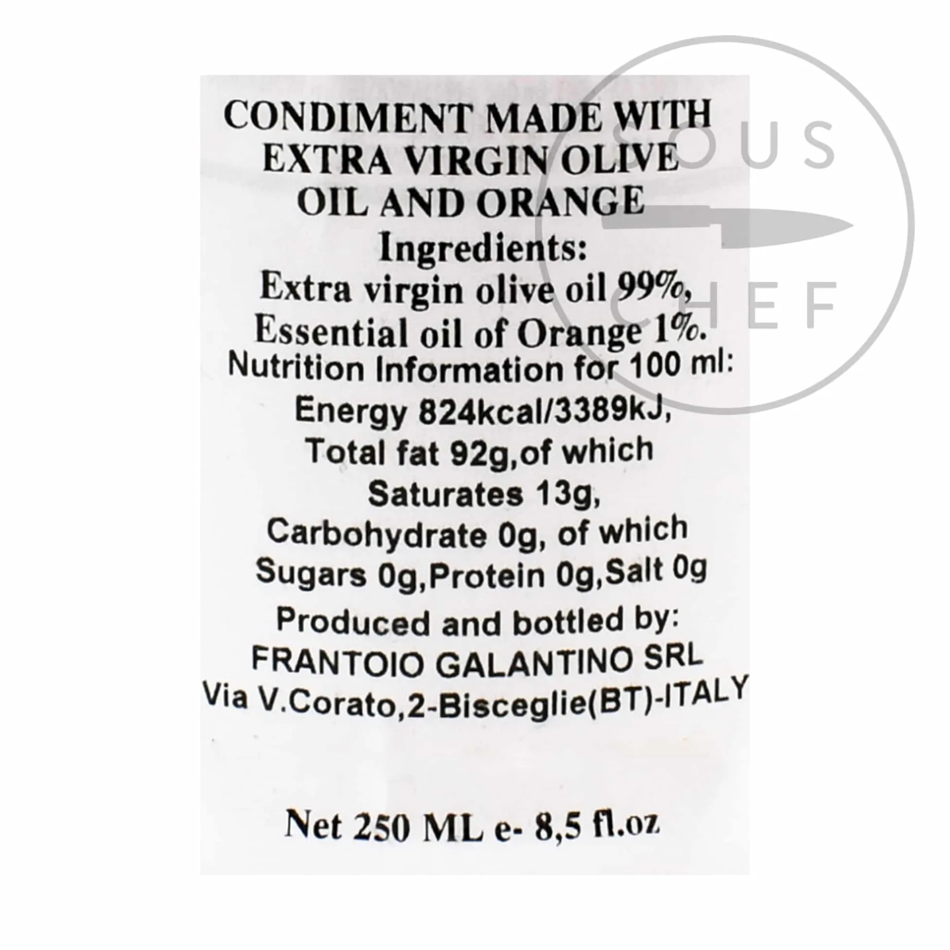 Puglian Olive Oil with Orange in Terracotta Bottle, 250ml