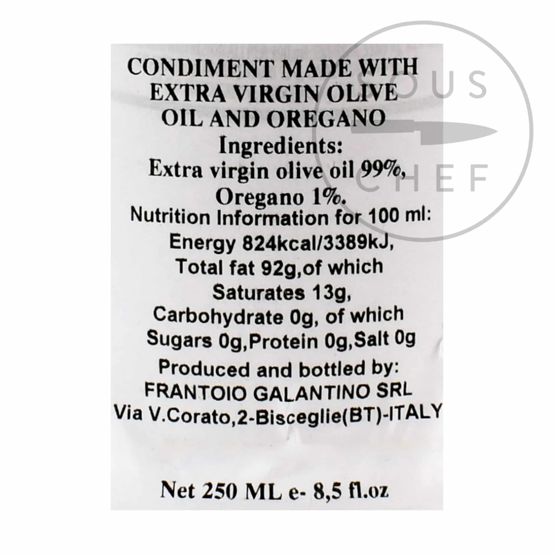 Puglian Olive Oil with Oregano in Terracotta Bottle, 250ml