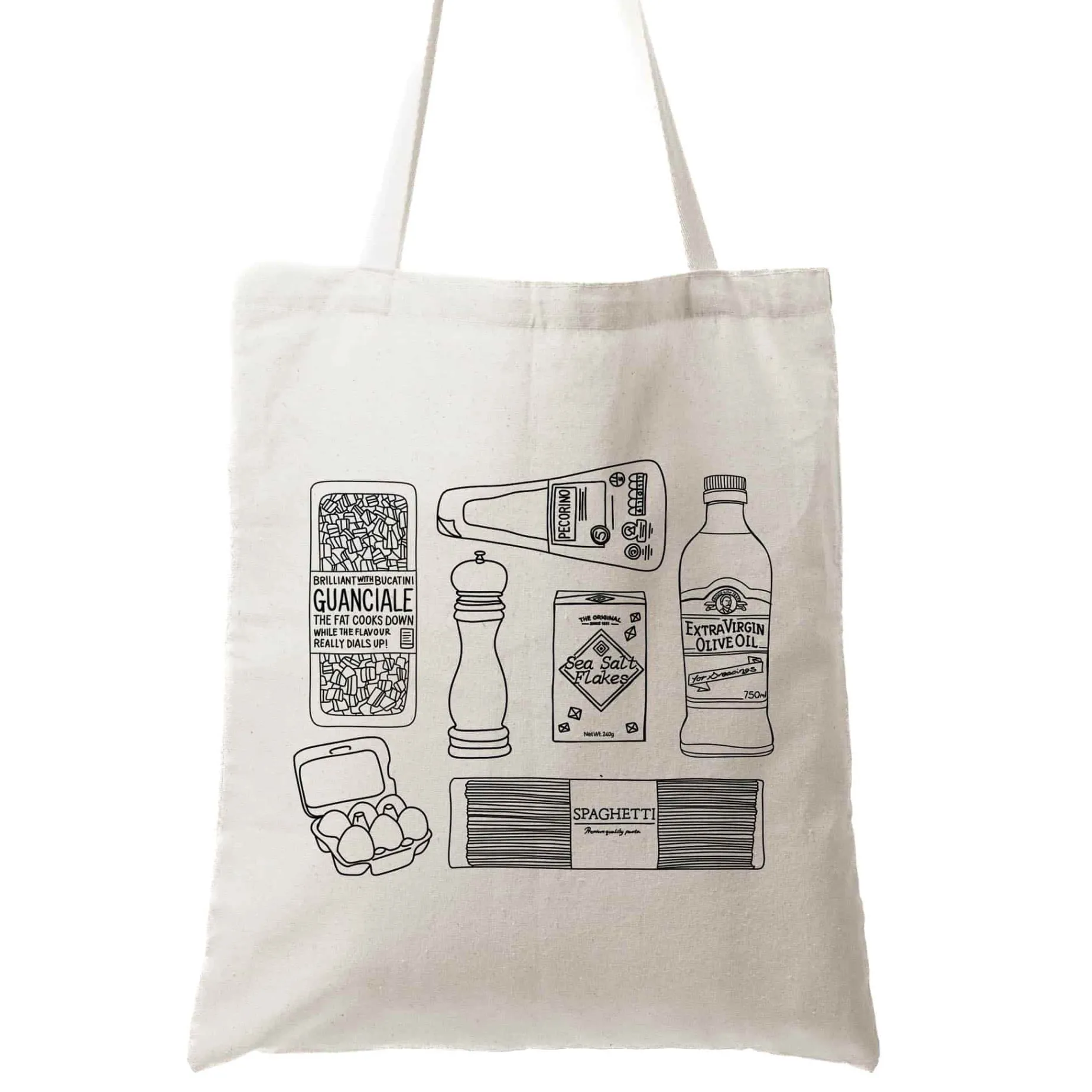 Quite Nice Clothing Carbonara Organic Cotton Tote Bag