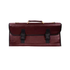 Red Buffalo Leather Knife Bag, 11 Slots