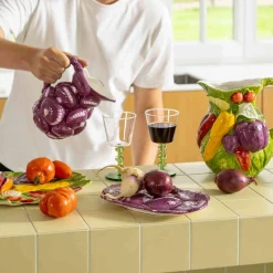 Red Onion Ceramic Platter, 23.5cm