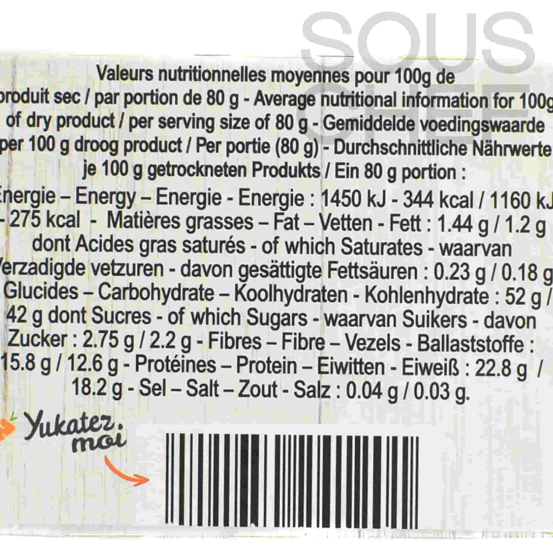 Sabarot Split Peas From France, 500g