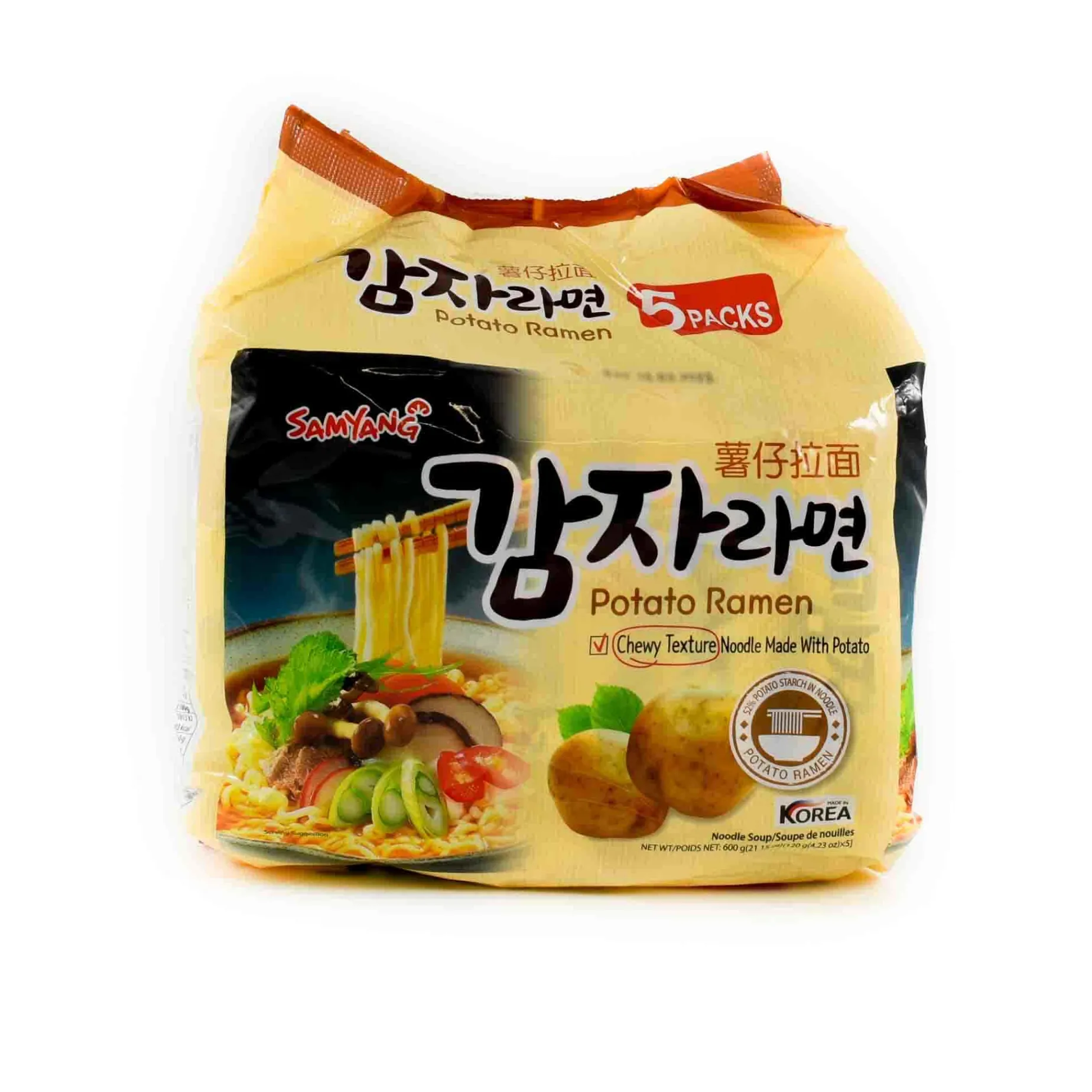 Samyang Potato Ramen Multi Pack Noodles, 5 x 120g