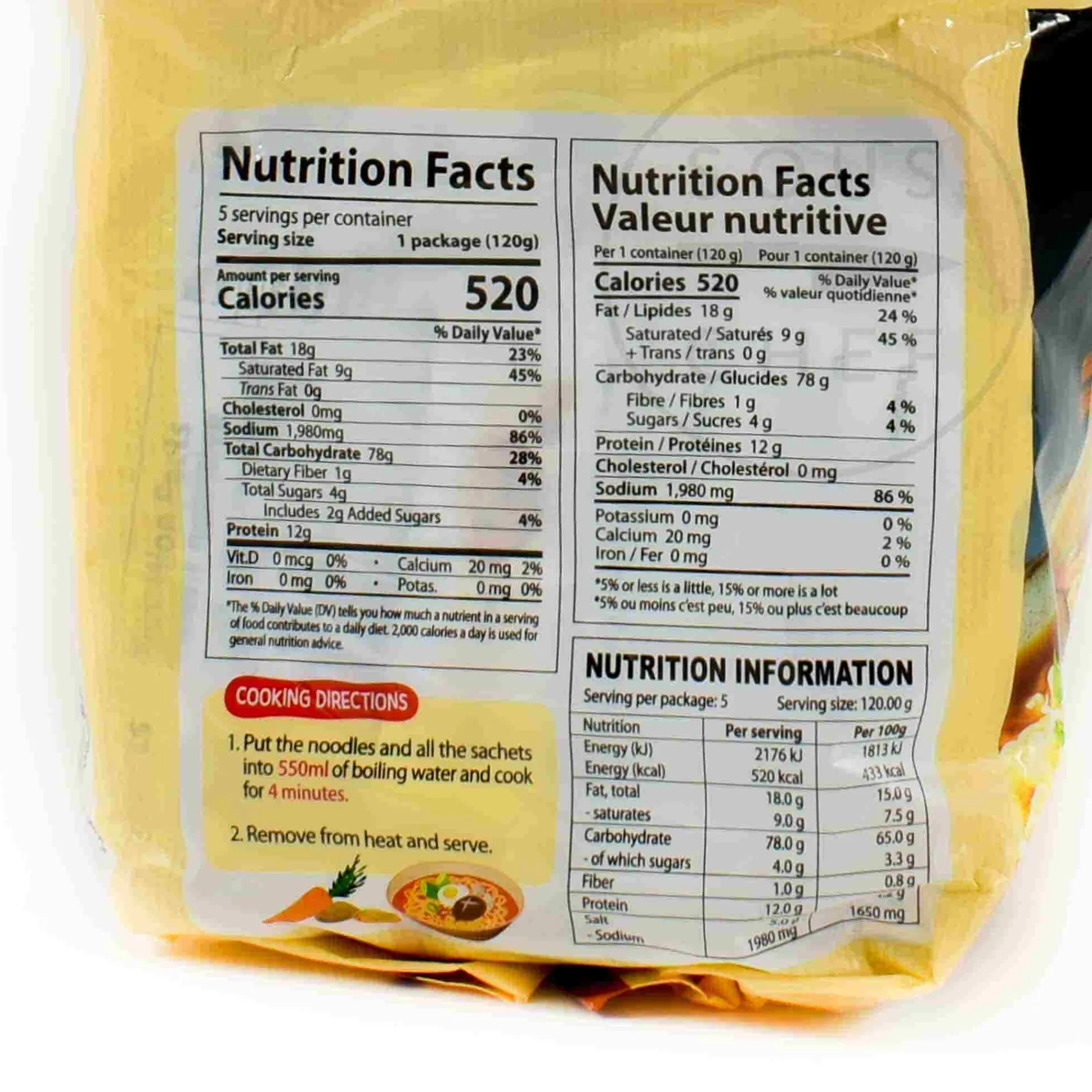 Samyang Potato Ramen Multi Pack Noodles, 5 x 120g