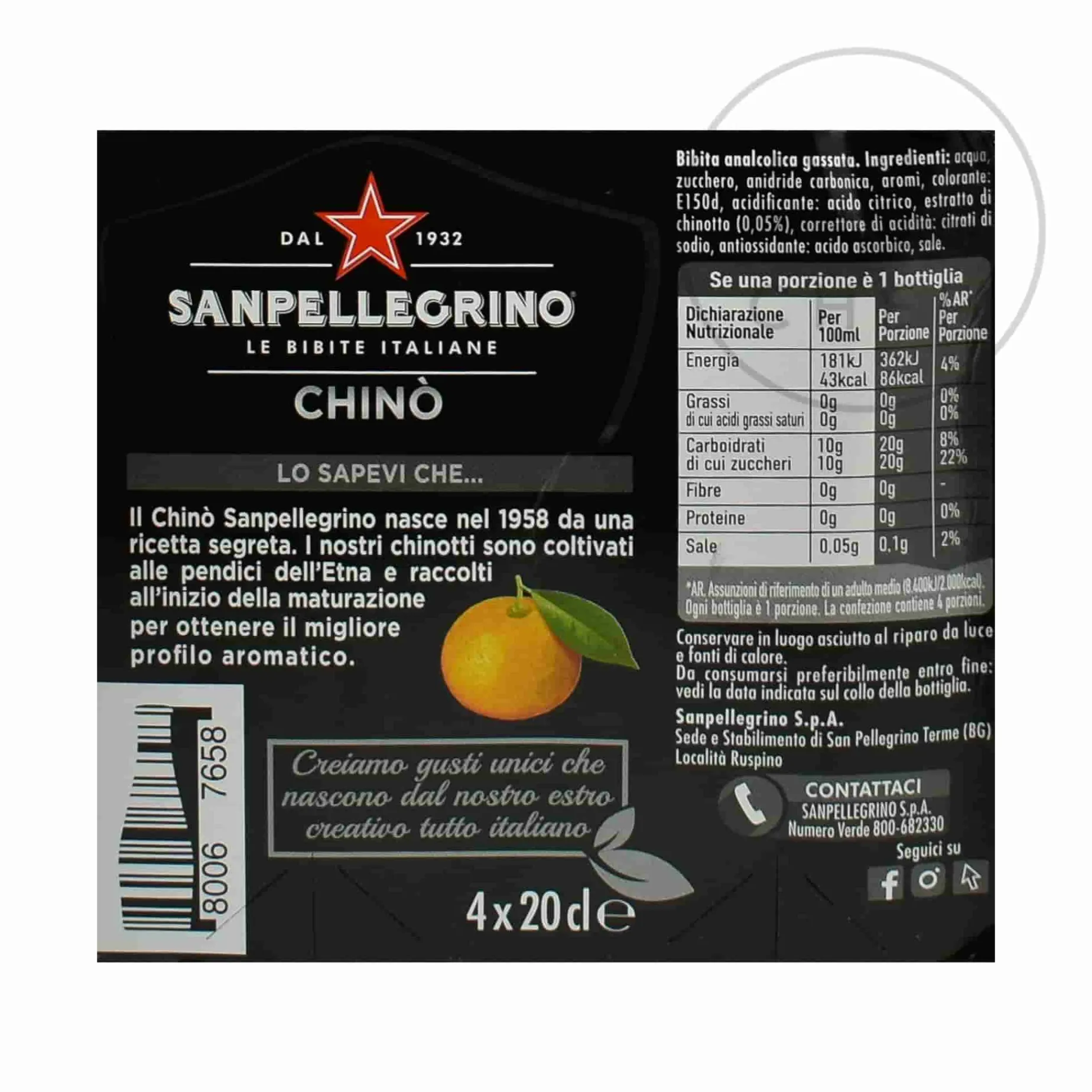 San Pellegrino Chino - 20cl x 4