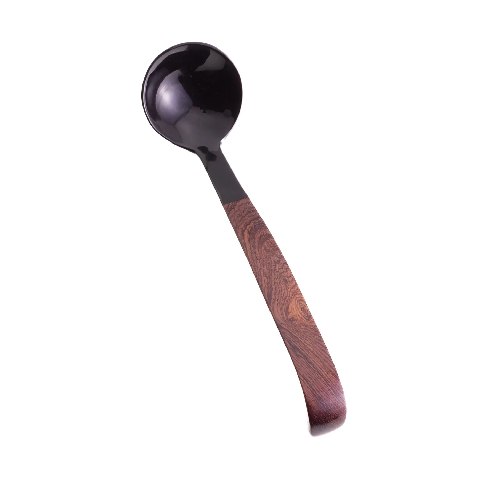 Sarah Petherick Black Horn & Rosewood Ladle, 25cm
