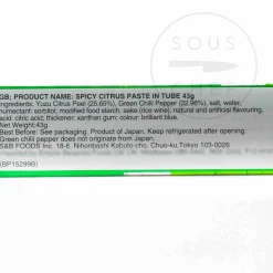 S&B Spicy Citrus Yuzu Paste In Tube, 43g