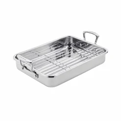 Scanpan Impact Stainless Steel Roasting Pan with Rack, 43x28cm