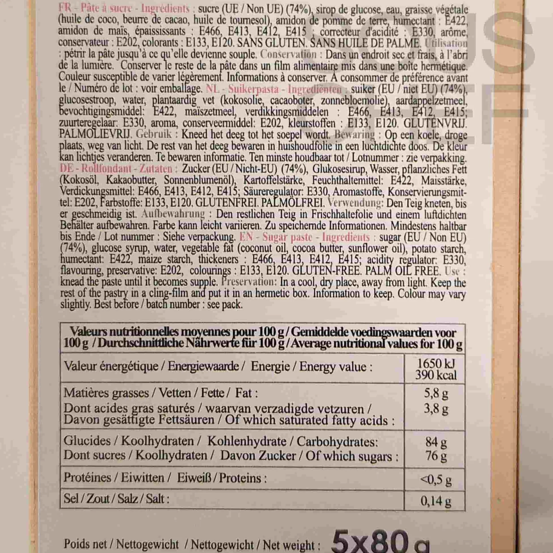 Scrap Cooking Set of 5 Cool Tones Sugar Pastes