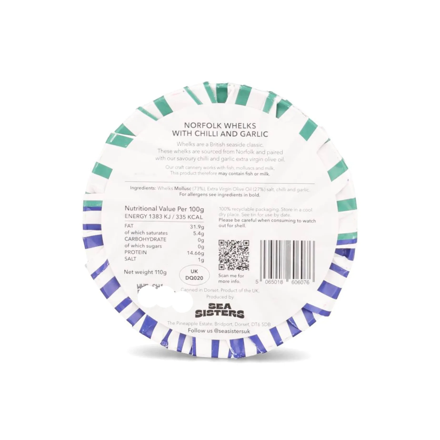 Sea Sisters Limited Edition Norfolk Whelks with Chilli & Garlic, 100g