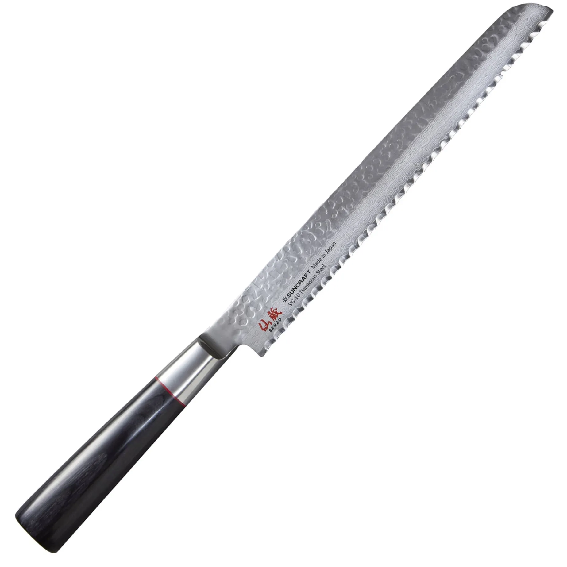 Senzo Twist Damascus Steel VG10 Core Bread Knife, 22cm
