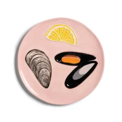 Set of 4 Assorted Seafood Side Plates, 16cm