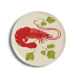 Set of 4 Assorted Seafood Side Plates, 16cm