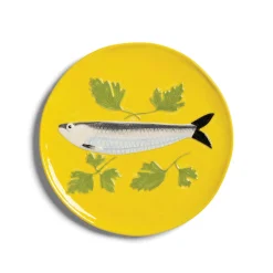 Set of 4 Assorted Seafood Side Plates, 16cm