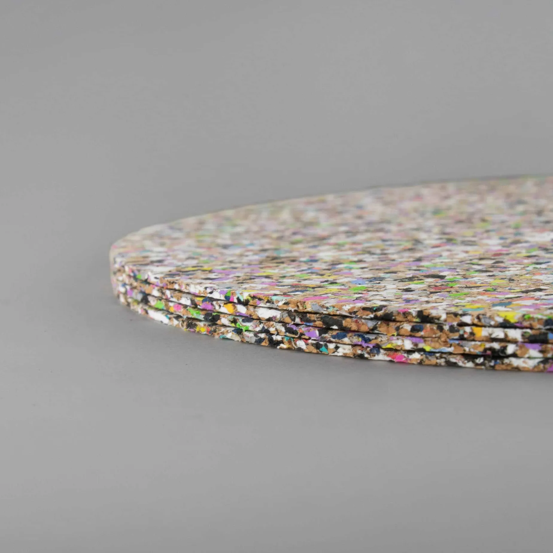 Set of 4 Beach Clean Recycled Cork Round Placemats, 30cm