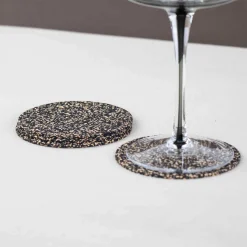 Set of 4 Dash Recycled Round Coasters, 9cm