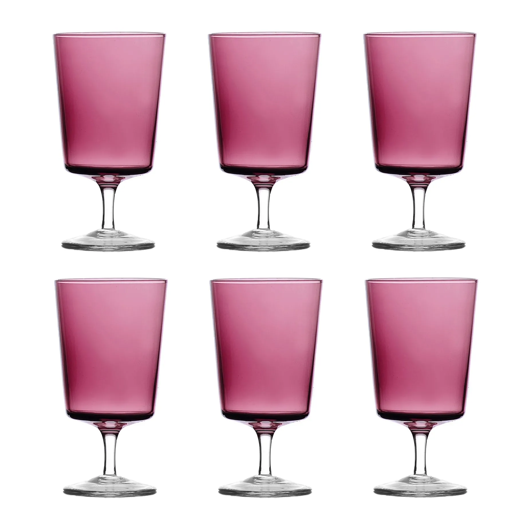 Set of 6 Ichendorf Milano Violet Stemmed Wine Glass