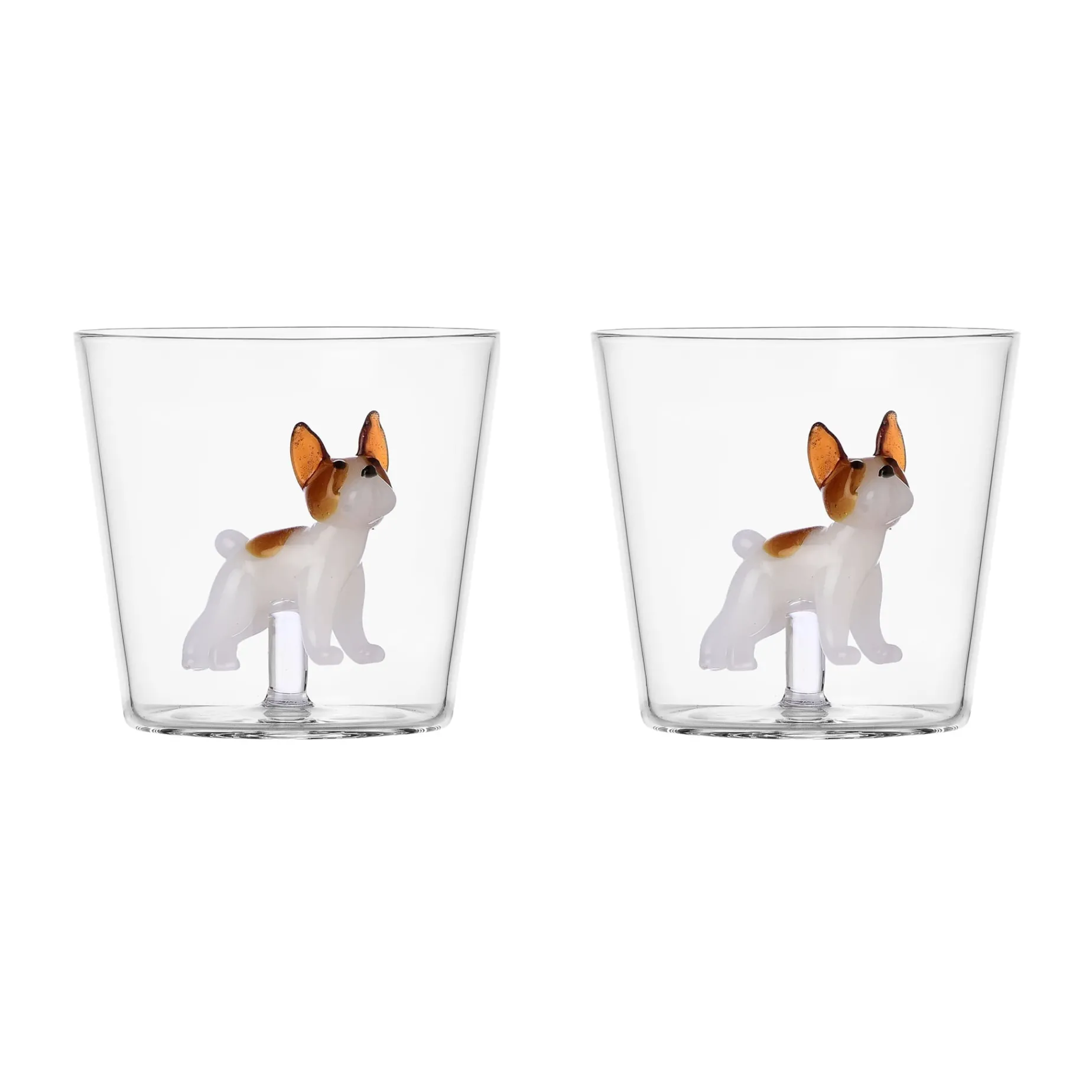 Set of 2 Ichendorf Milano French Bulldog Tumblers, 300ml