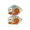 Set of 2 Mexican Hand Painted Rabbit Plates, 17cm