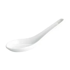 Set of 6 Porcelain Canape Spoon with Hole, 14cm