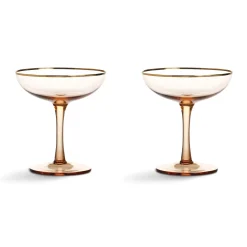 Set of 2 Rose Coupe Glasses