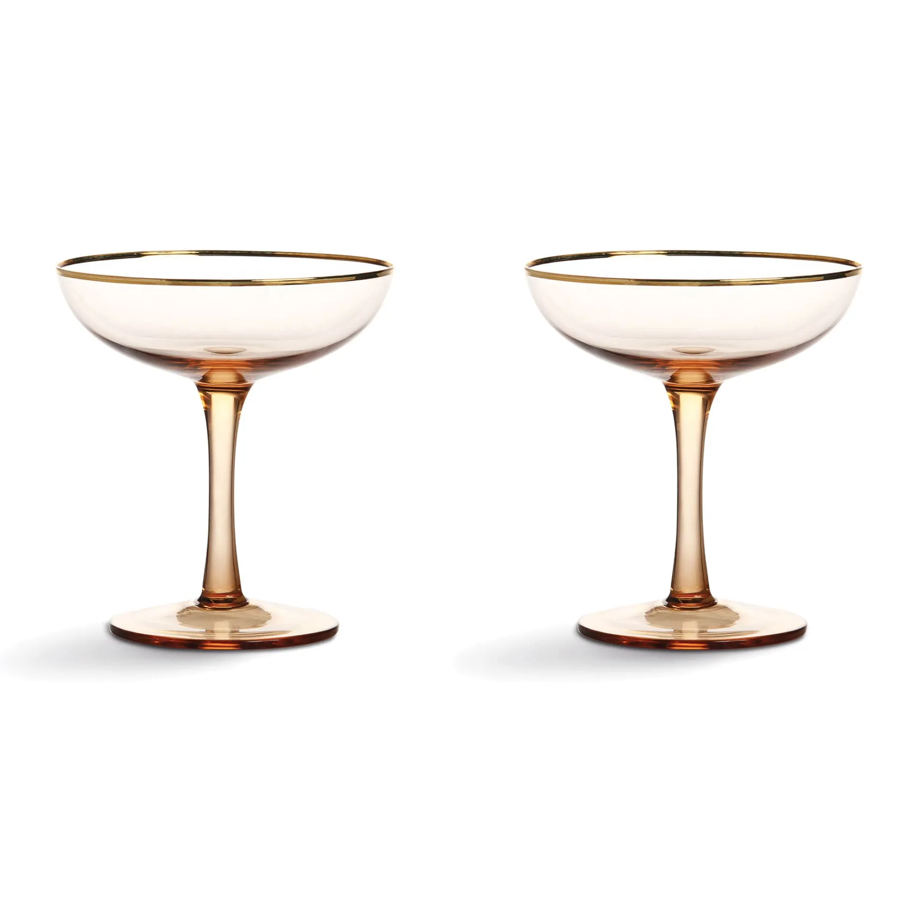Set of 2 Rose Coupe Glasses
