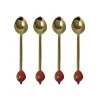 Set of 4 Strawberry Dessert Spoons